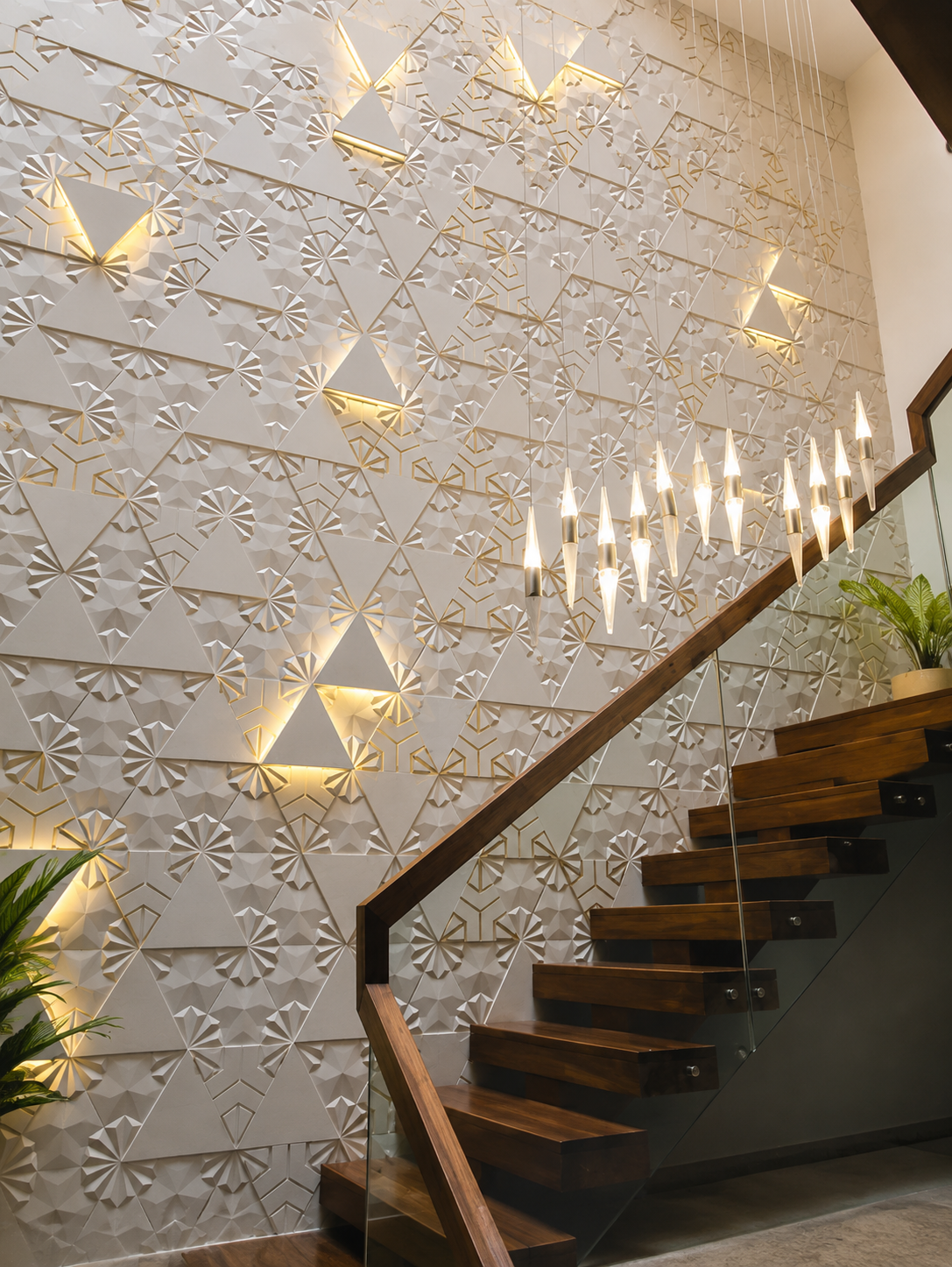 3D Geometric Floral CNC Wall Panel Design