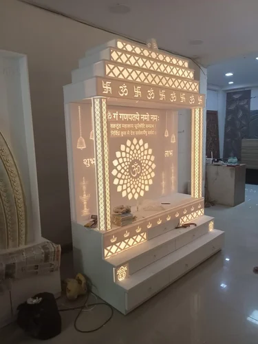 Custom Made Corian Home Temple for Small flat